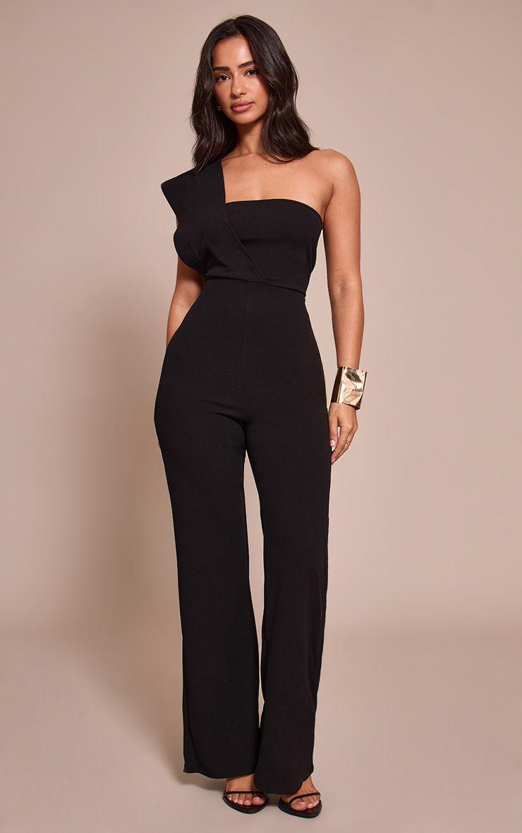 Petite  One Shoulder Drape Jumpsuit by PRETTYLITTLETHING