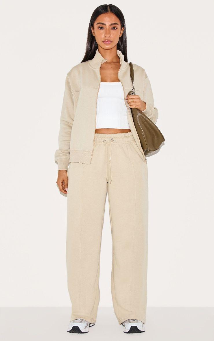 Petite Pebble Seam Detail Straight Leg Joggers by PRETTYLITTLETHING Petite Pebble Seam Detail Straight Leg Joggers by PRETTYLITTLETHING