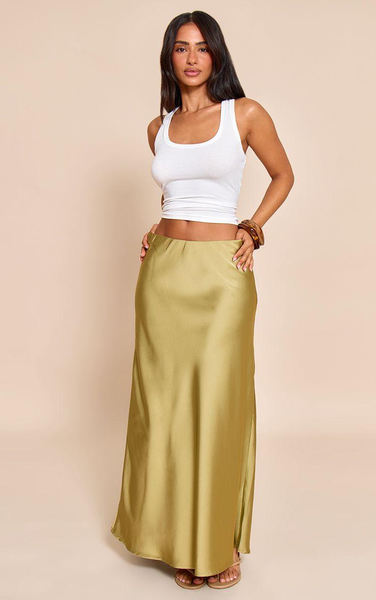 Petite  Satin Flowy Maxi Skirt by PRETTYLITTLETHING