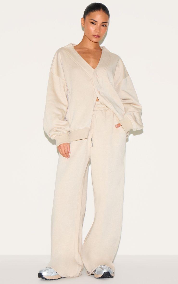 Petite Stone Draw String Wide Joggers by PRETTYLITTLETHING