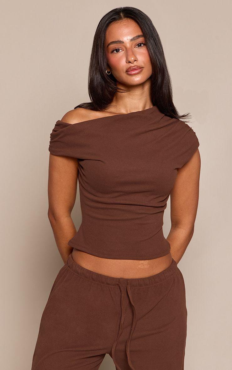 Petite  Super Soft Asymmetric Top Co-ord by PRETTYLITTLETHING