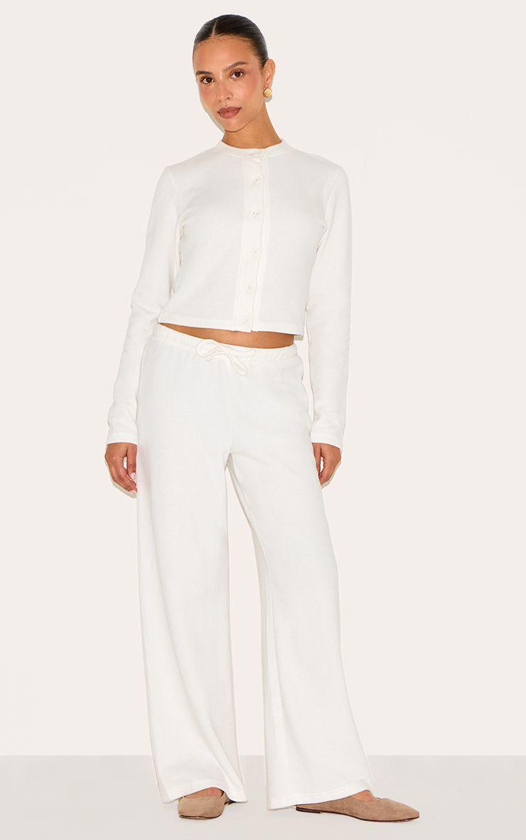 Petite  Super Soft Drawstring Wide Leg Trousers by PRETTYLITTLETHING