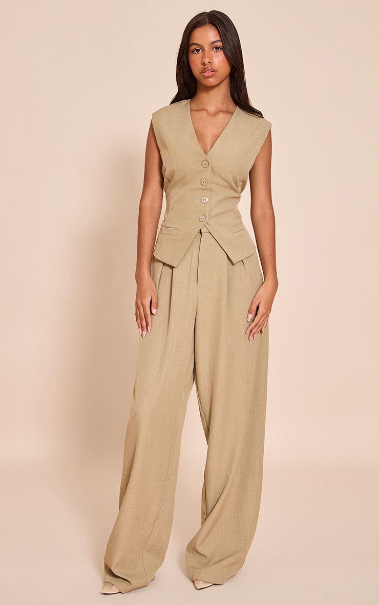 Petite  Tailored High Waist Wide Leg Trousers by PRETTYLITTLETHING