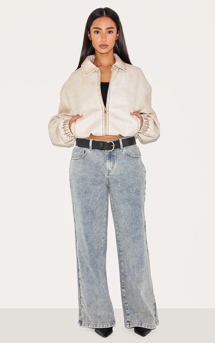 Petite  Washed Low Rise Boyfriend Jeans by PRETTYLITTLETHING