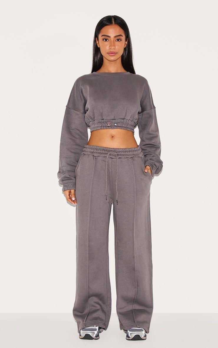 Petite  Wide Leg Seam Detailed Joggers by PRETTYLITTLETHING