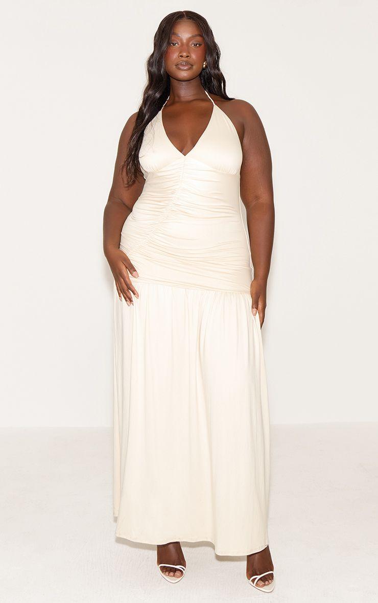 Plus  Double Layer Soft Touch Shift Hem Maxi Dress by PRETTYLITTLETHING