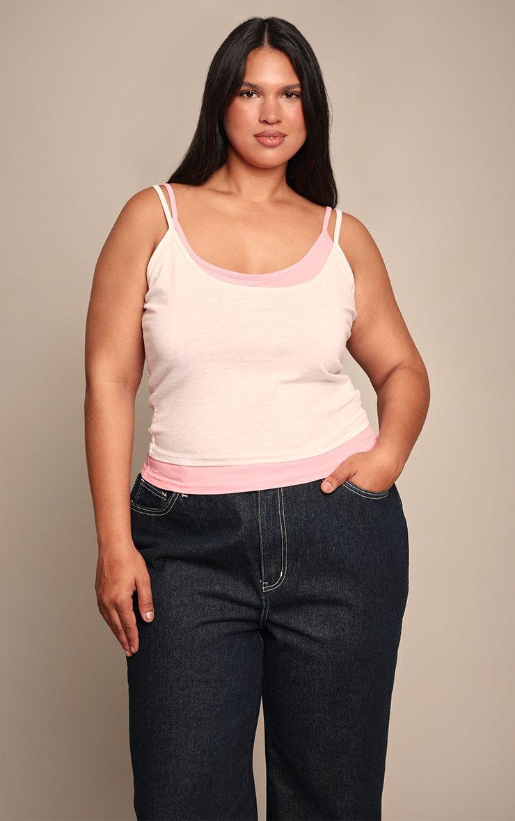 Plus  Overlay Detail Strappy Vest Top by PRETTYLITTLETHING