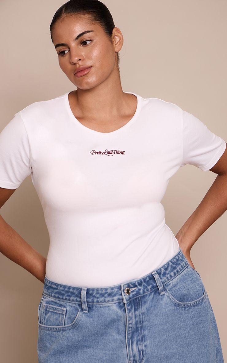 Plus  Prettylittlething Short Sleeve Bodysuit by PRETTYLITTLETHING