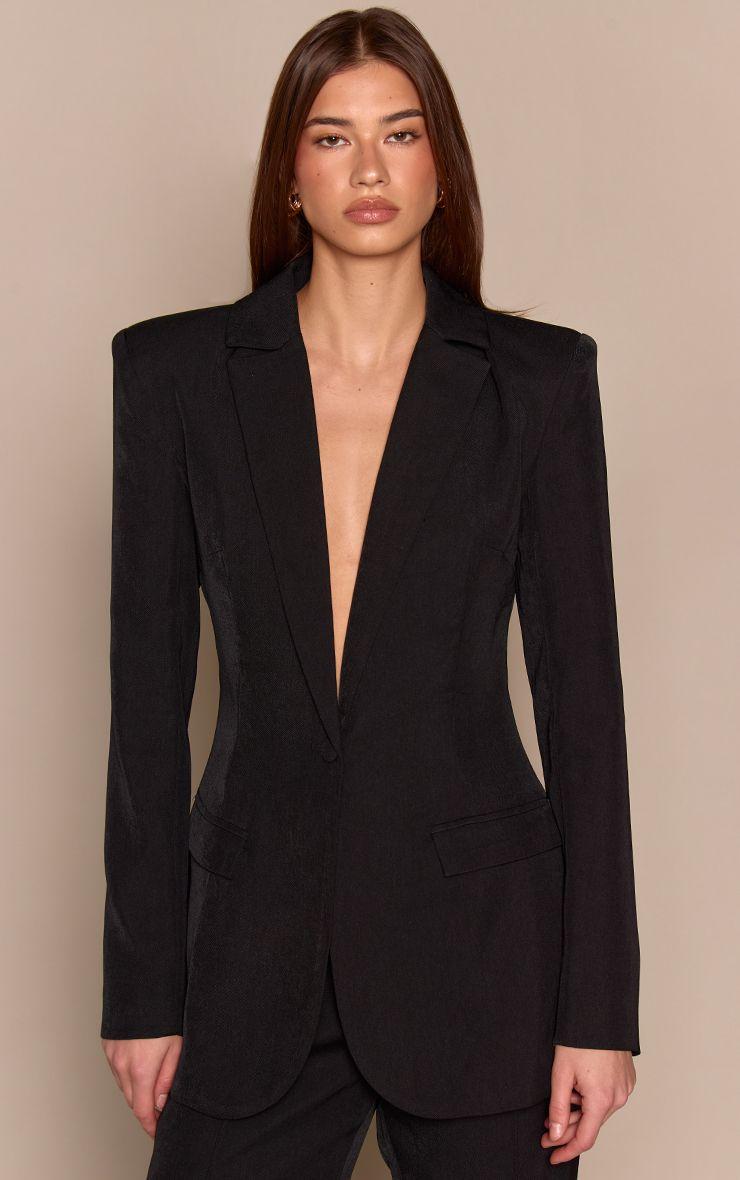 Premium  Woven Fitted Blazer by PRETTYLITTLETHING