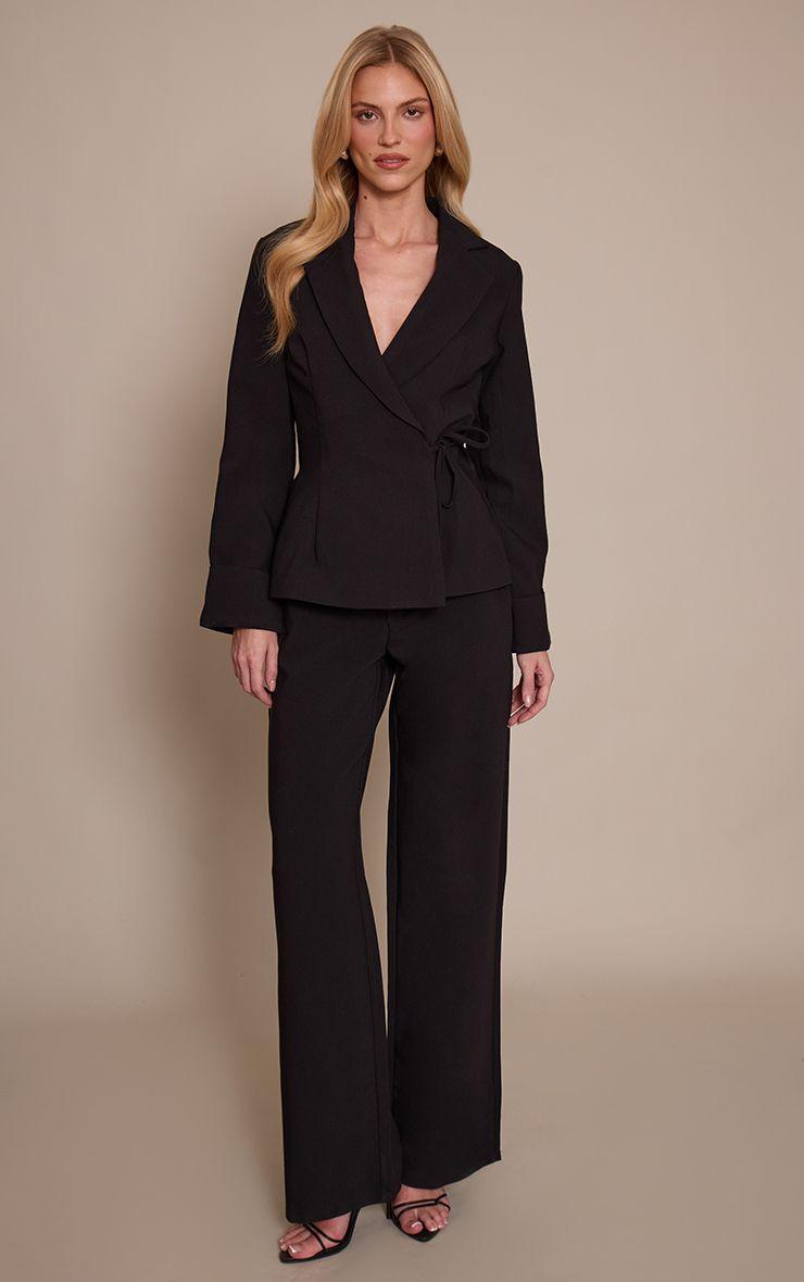 Premium Woven Tie Side Blazer Jumpsuit by PRETTYLITTLETHING