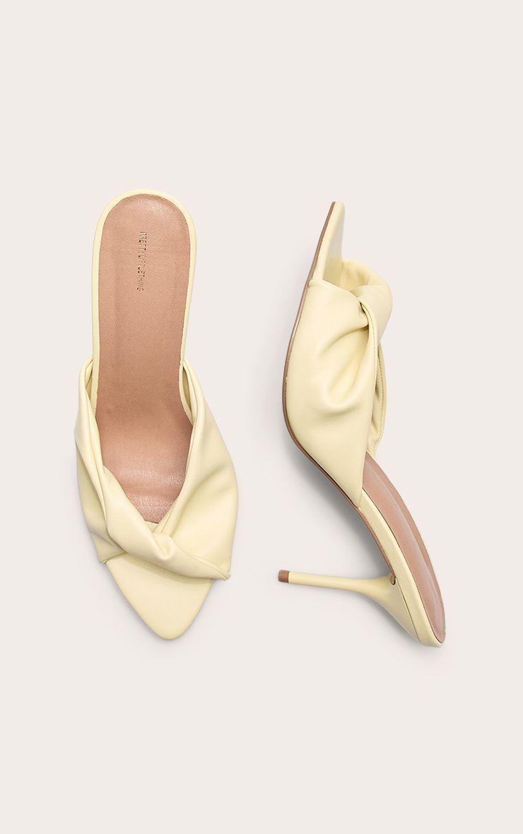 Pu Point Toe Twist Strap High Heeled Mules by PRETTYLITTLETHING