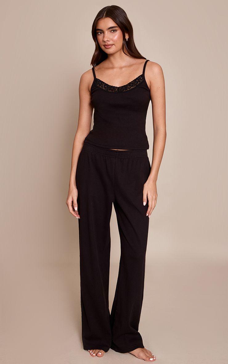Ribbed Elasticated Waist Pyjama Trousers by PRETTYLITTLETHING