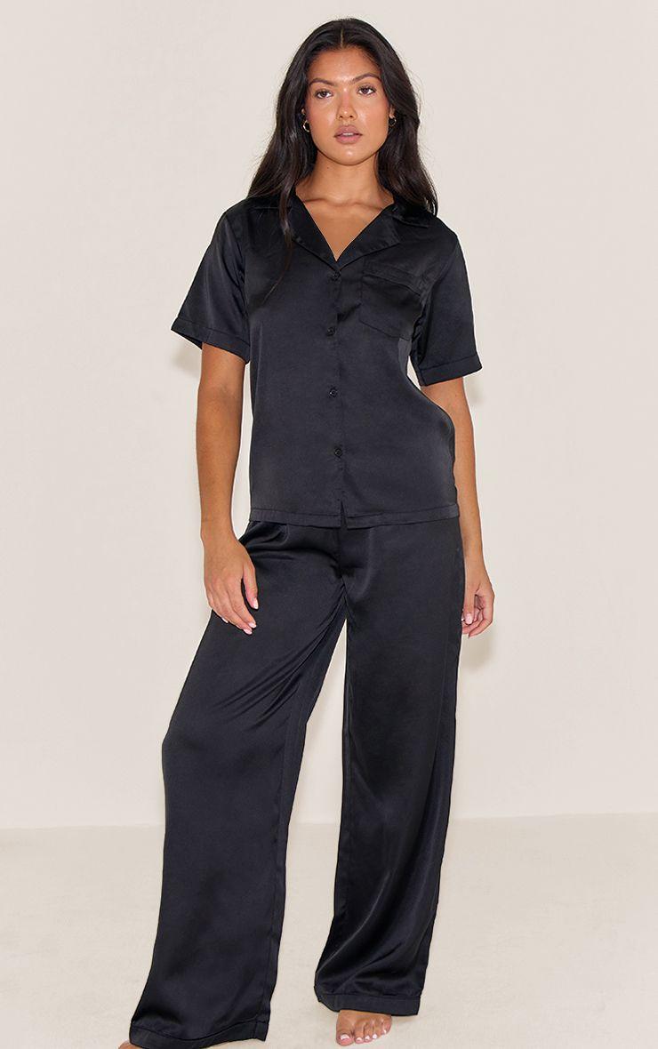 Satin Long Sleeve Long Pj Set by PRETTYLITTLETHING