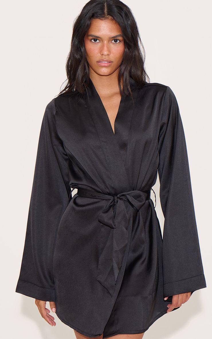 Satin Nightwear Robe by PRETTYLITTLETHING
