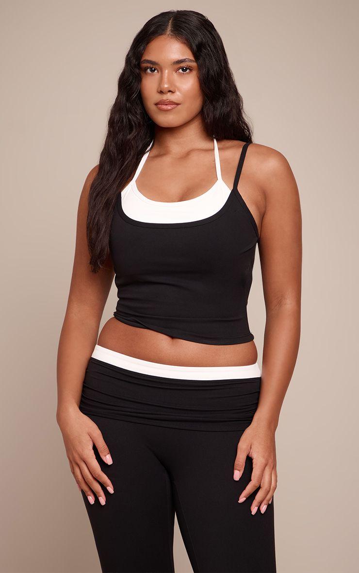 Shape  Contrast Active Sculpt Cami Top by PRETTYLITTLETHING