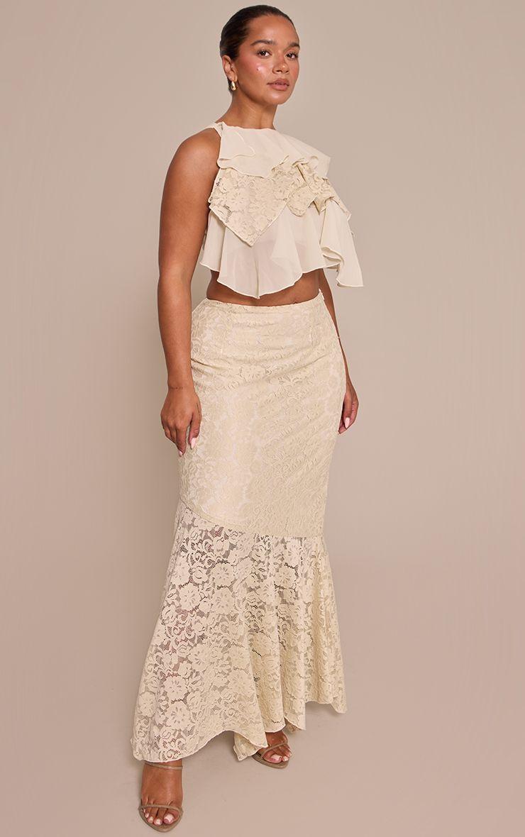 Shape  Lace Tiered Maxi Skirt Co-ord by PRETTYLITTLETHING
