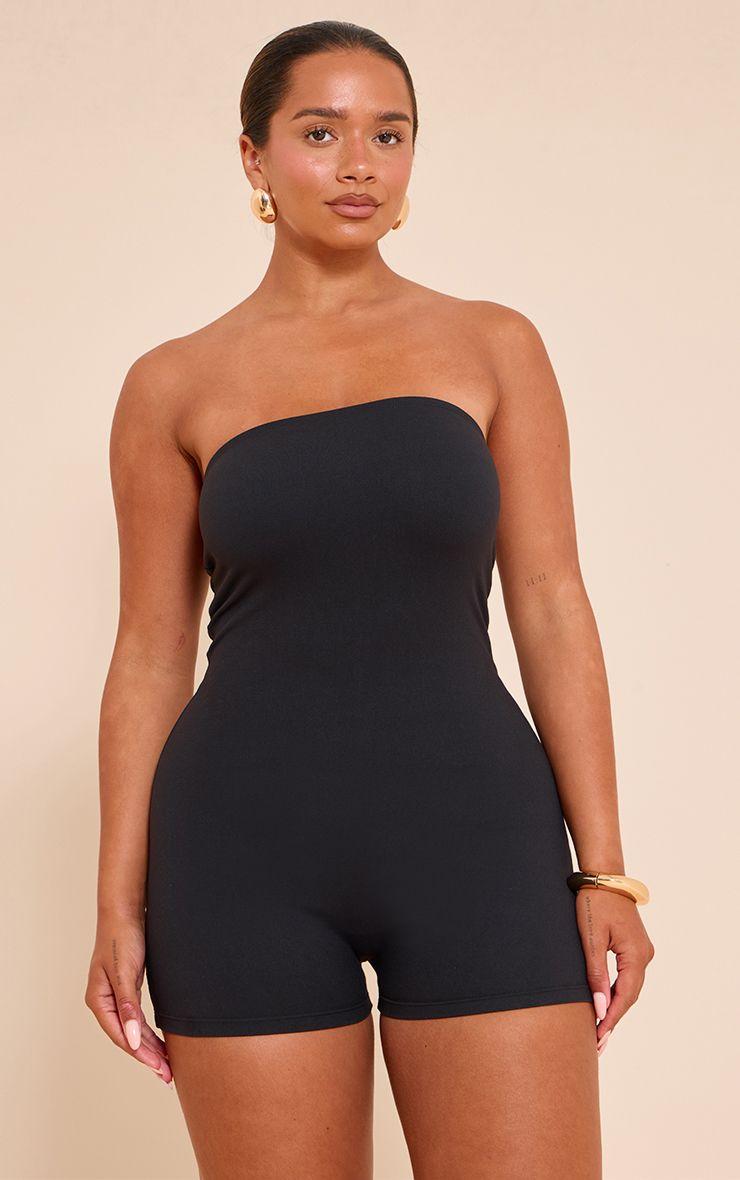 Shape  Sculpted Bandeau Playsuit by PRETTYLITTLETHING