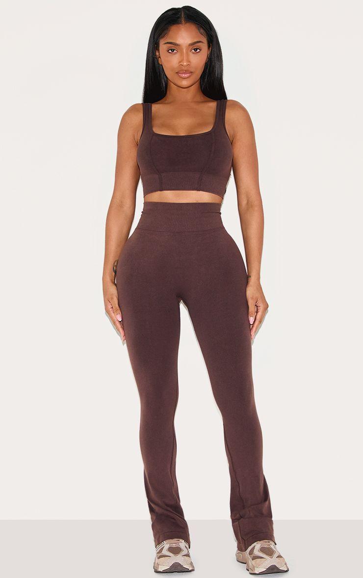 Shape  Seamless High Waisted Flared Trousers by PRETTYLITTLETHING