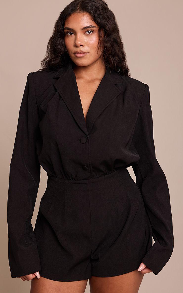 Shape  Tailored Structured Blazer Playsuit by PRETTYLITTLETHING