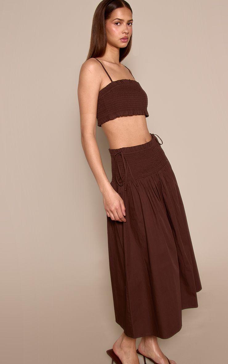 Shirred Maxi Skirt Co-ord by PRETTYLITTLETHING