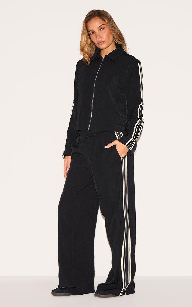 Side Stripe Woven Wide Leg Trousers by PRETTYLITTLETHING