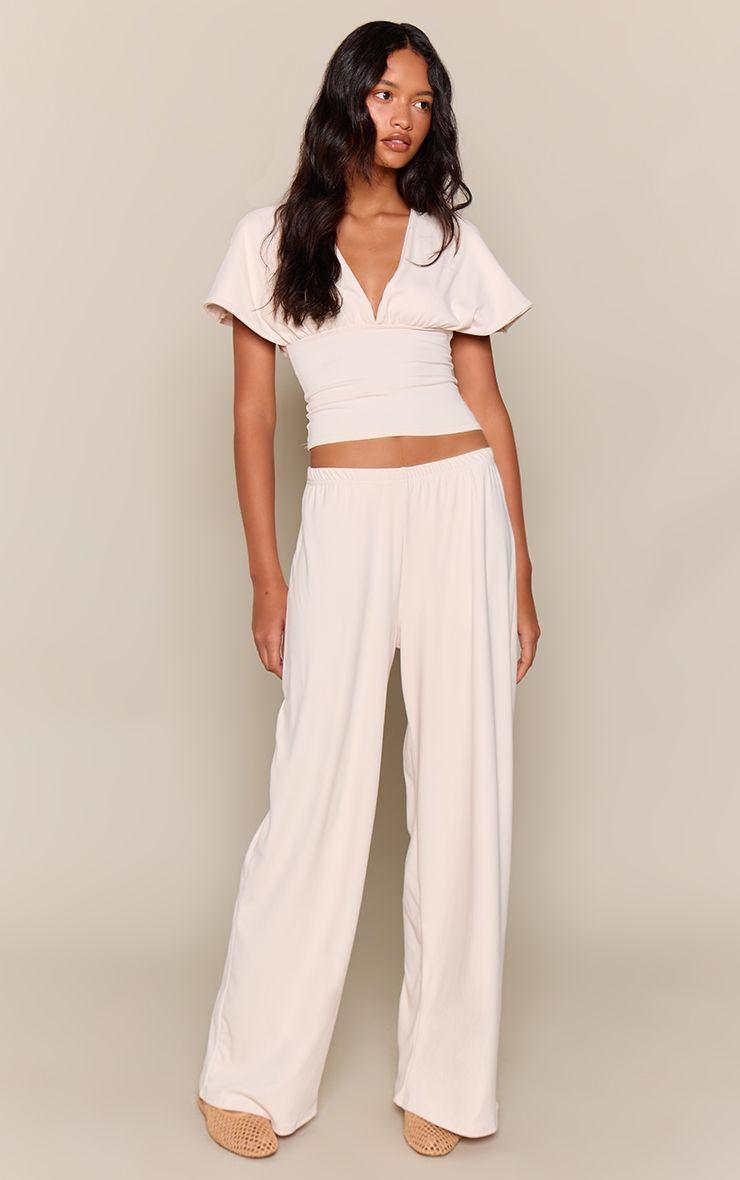 Soft Touch Low Waist Elasticated Trousers by PRETTYLITTLETHING