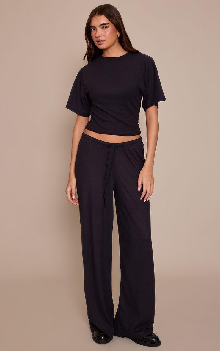 Soft Touch Tie Waist Casual Trousers Co-ord by PRETTYLITTLETHING