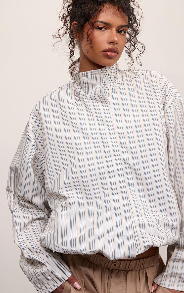 Stripe Button Up Jacket by PRETTYLITTLETHING