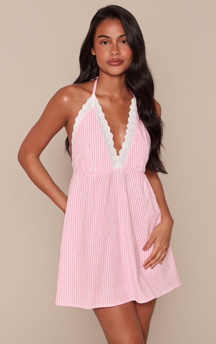 Stripe Trim Detail Shift Dress by PRETTYLITTLETHING