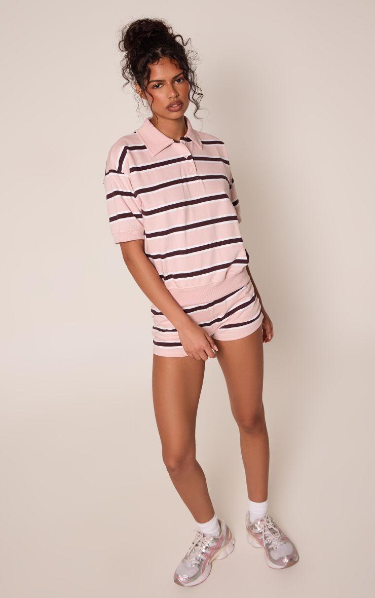 Striped Print Sweat Shorts by PRETTYLITTLETHING