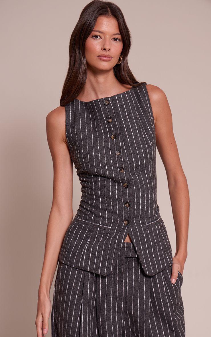 Tailored Brushed Woven Waistcoat by PRETTYLITTLETHING