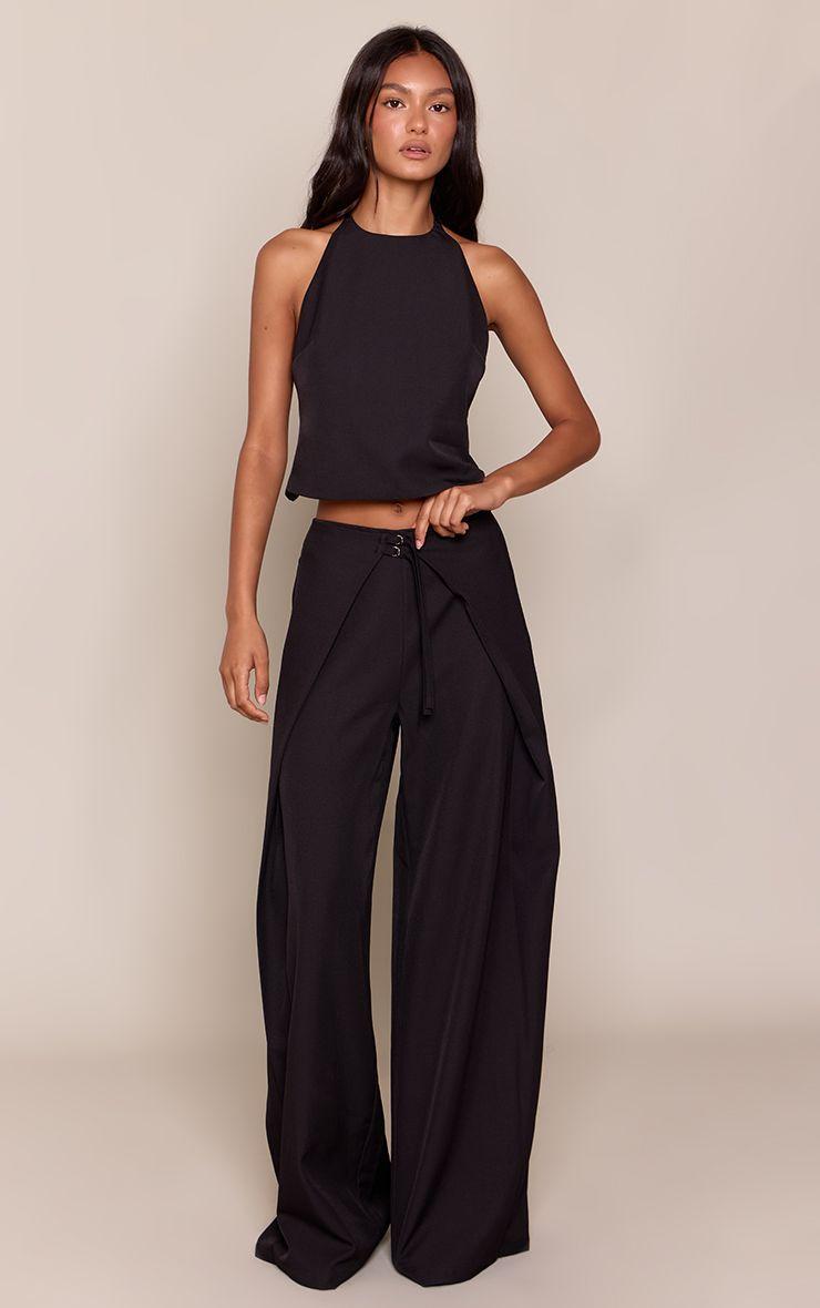 Tailored Buckle Detail Overlay Trousers Co-ord by PRETTYLITTLETHING