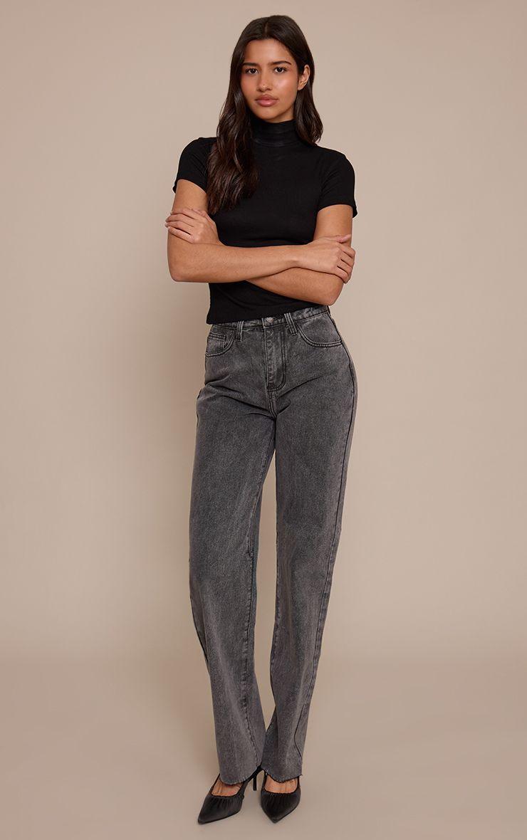 Tall  High Waist Straight Leg Jeans by PRETTYLITTLETHING