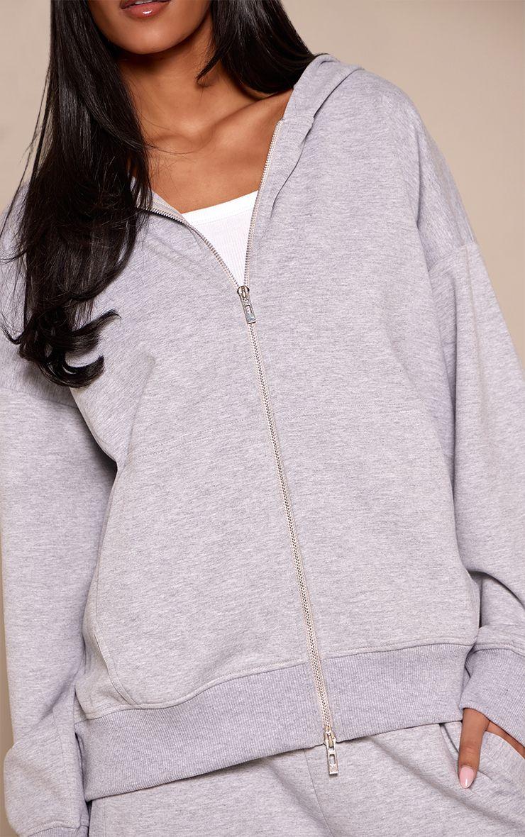 Tall Interlock Double Zip Zip Up Hoodie by PRETTYLITTLETHING Tall Interlock Double Zip Zip Up Hoodie by PRETTYLITTLETHING