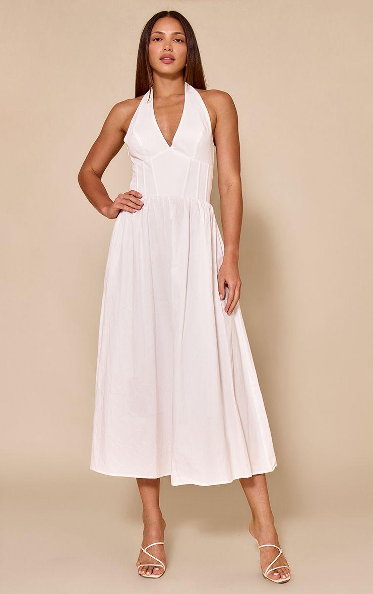 Tall  Woven Halterneck Sleeveless Midaxi Dress by PRETTYLITTLETHING