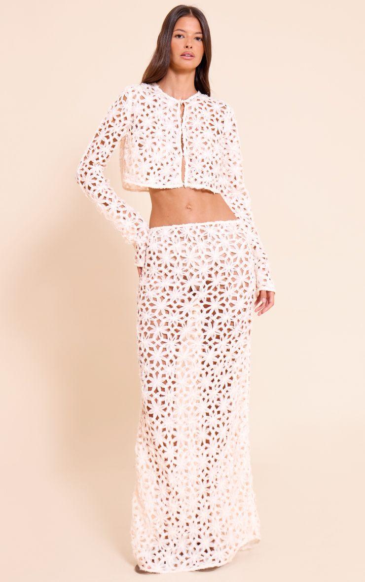 Textured Floral Maxi Skirt Co-ord by PRETTYLITTLETHING