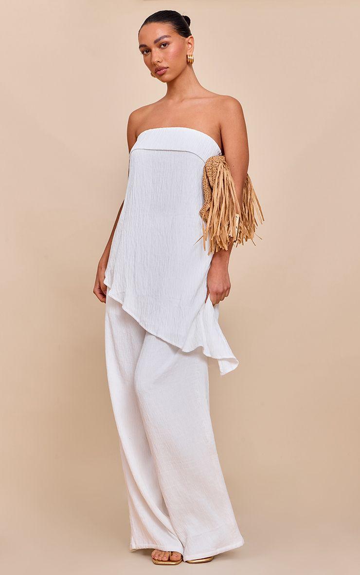 Textured Wide Leg Trousers Co-ord by PRETTYLITTLETHING