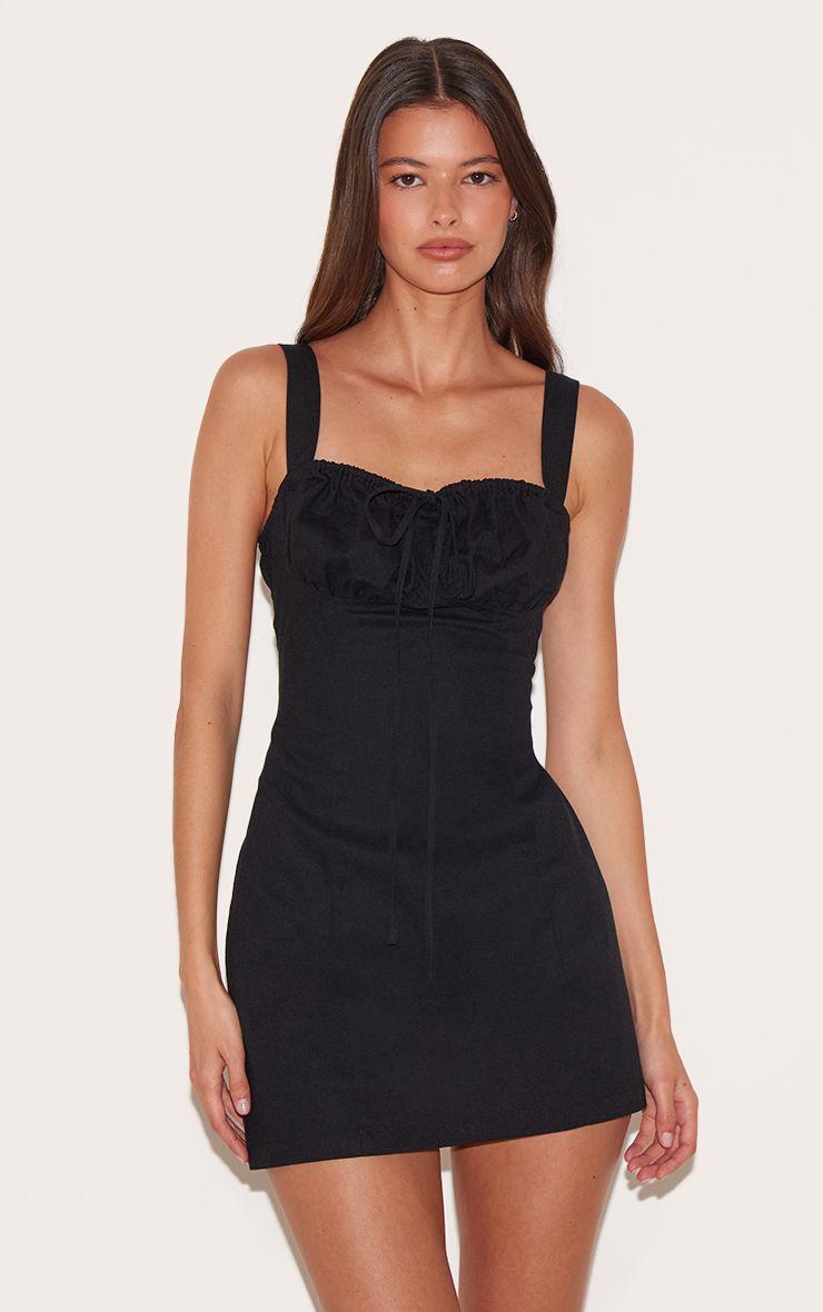 Tie Detail Shift Dress by PRETTYLITTLETHING