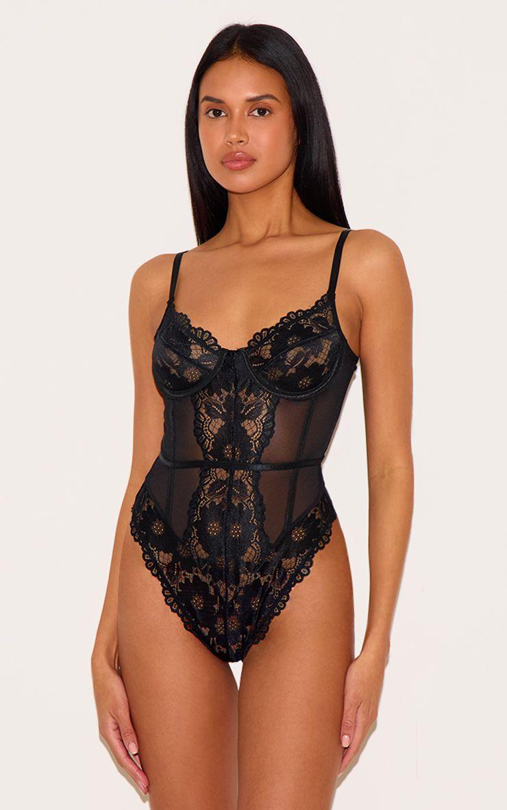Underwired Cage Lace Body by PRETTYLITTLETHING