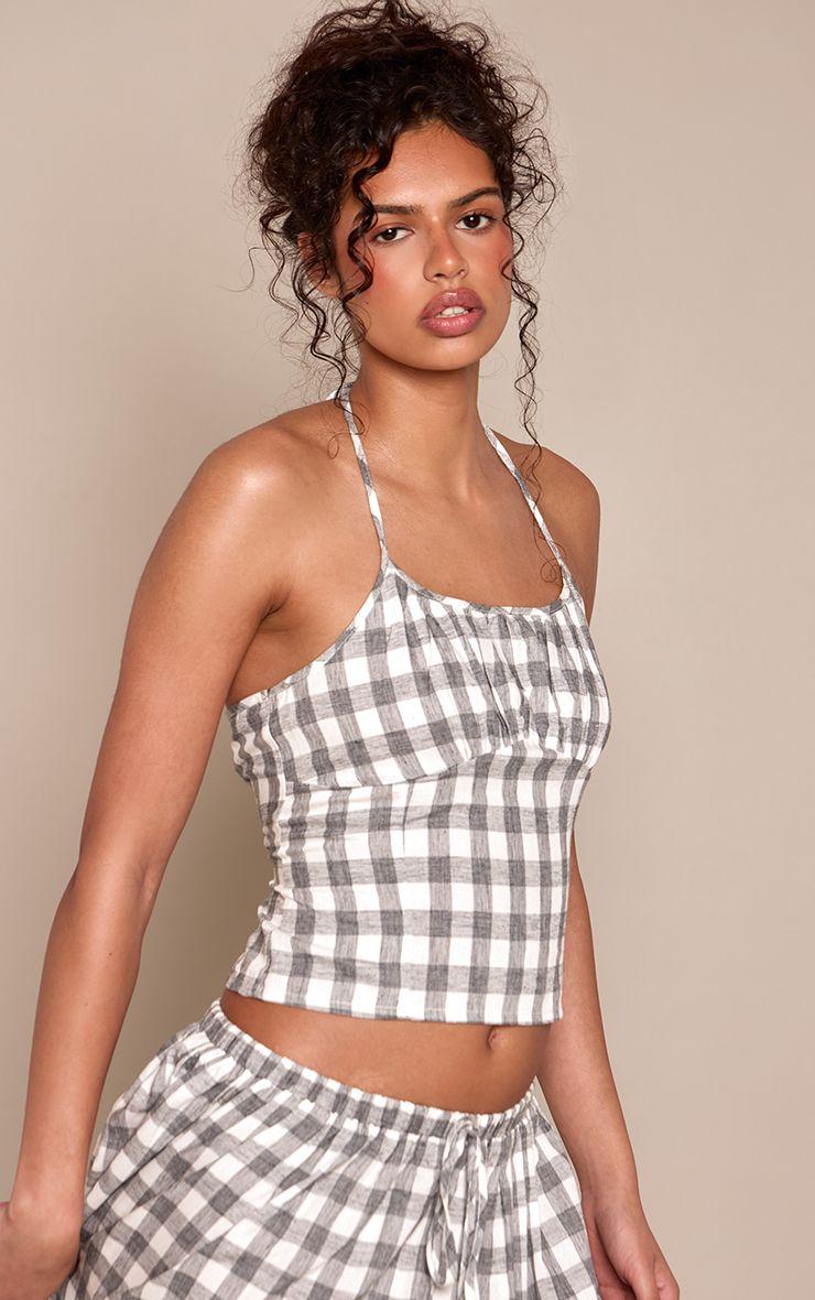 Washed Gingham Cami Top Co-ord by PRETTYLITTLETHING