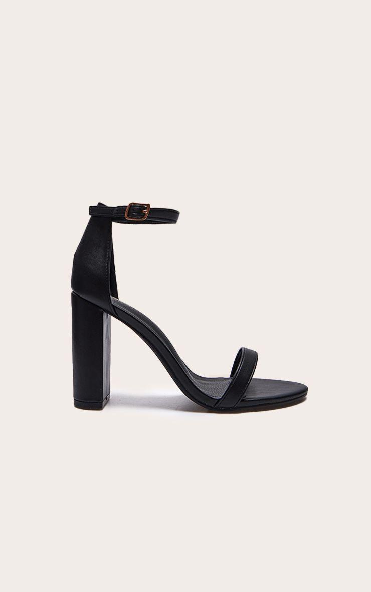 Wide Fit Round Toe Faux Suede Block Heeled Sandals by PRETTYLITTLETHING