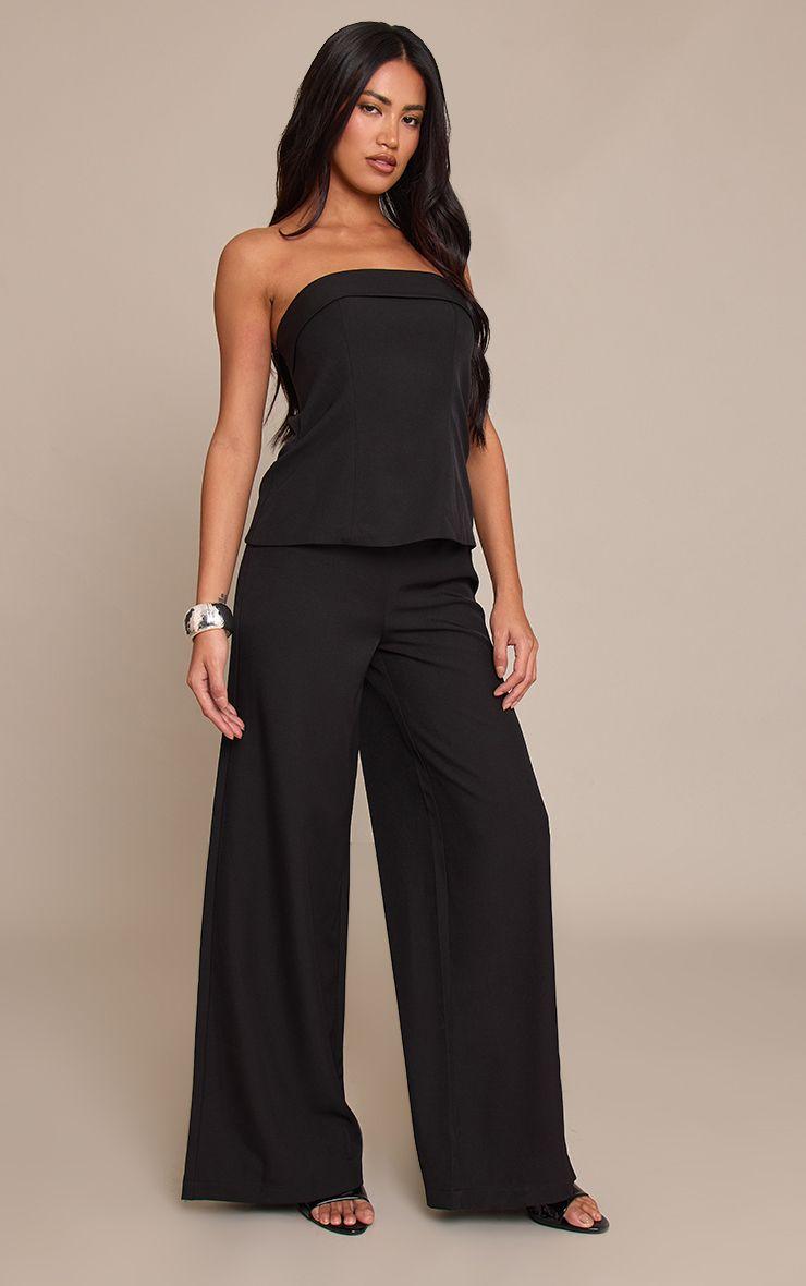 Woven Bandeau Longline Tailored Jumpsuit by PRETTYLITTLETHING