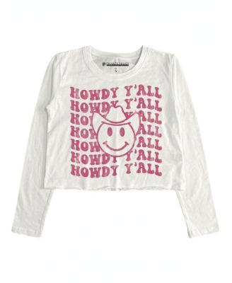 Girls' Howdy Yall Long Sleeve Tee - Big Kid by PRINCE PETER COLLECTION