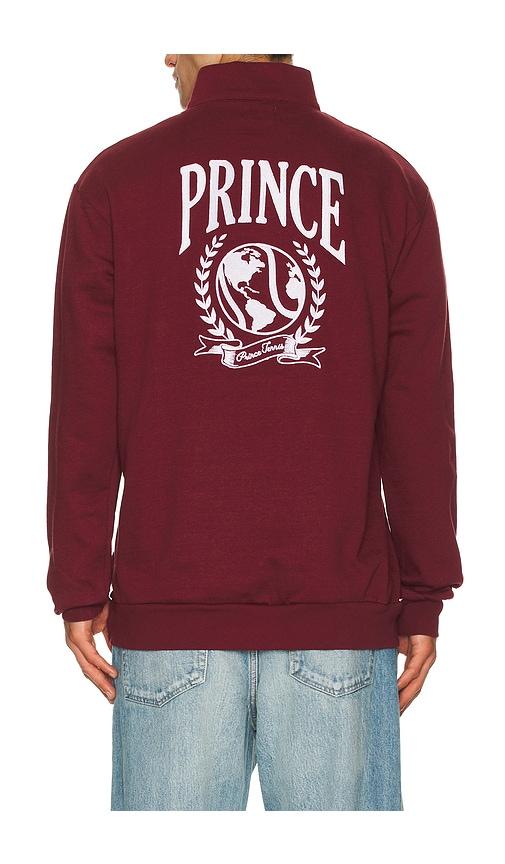 Prince Tennis Fleece Quarter Zip Pullover in Burgundy by PRINCE TENNIS