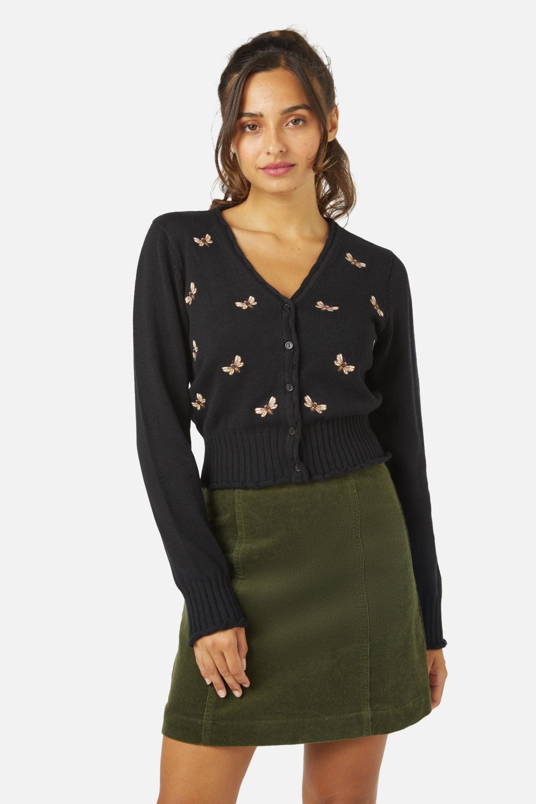 Princess Highway NZ Bee Emb Cardi Top by PRINCESS HIGHWAY