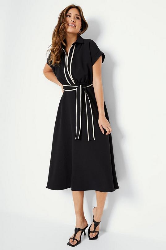 Contrast Tie Waist Midi Dress by PRINCIPLES