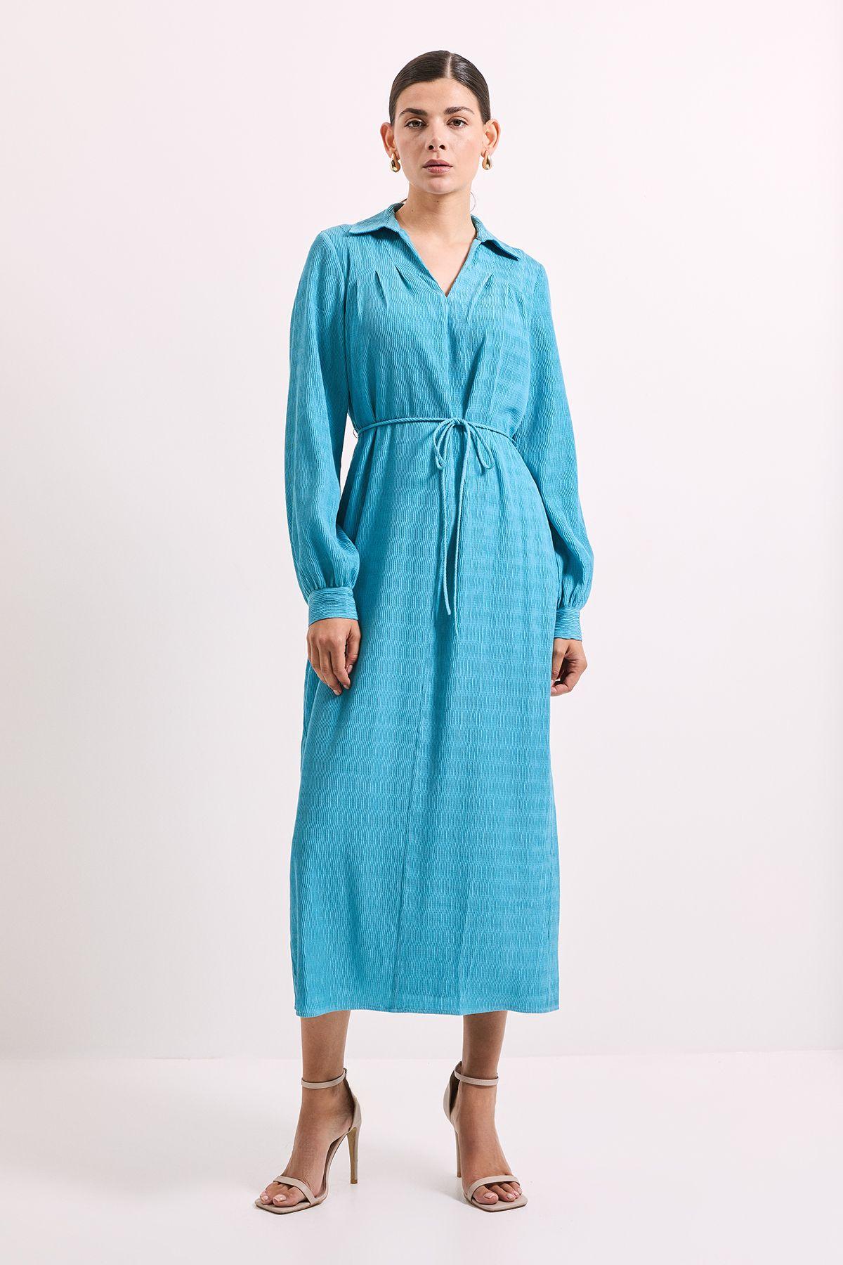Crinkle Crepe Belted Shirt Dress by PRINCIPLES
