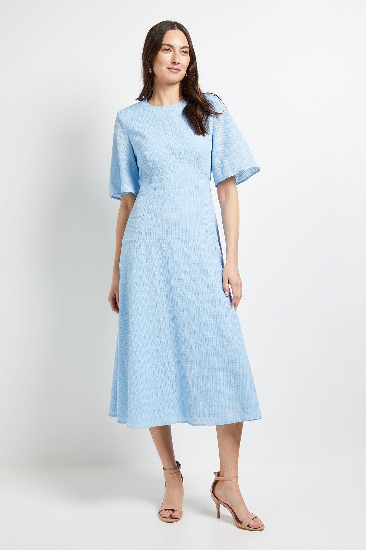 Drop Waist Fit & Flare Jacquard Midi Dress by PRINCIPLES