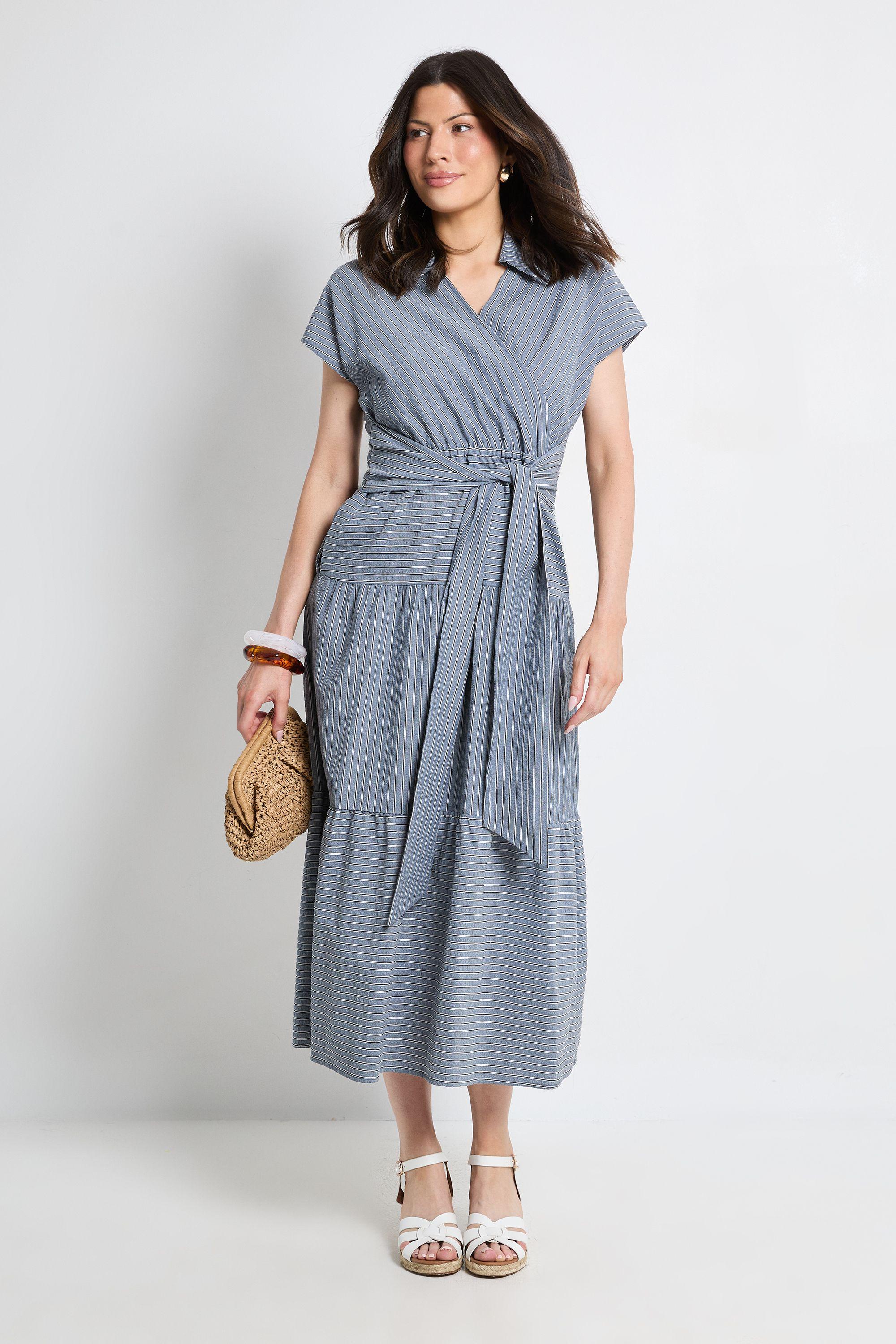Tiered Tie Waist Midaxi Dress by PRINCIPLES