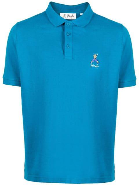 Geometric George Golf polo shirt by PRINGLE OF SCOTLAND